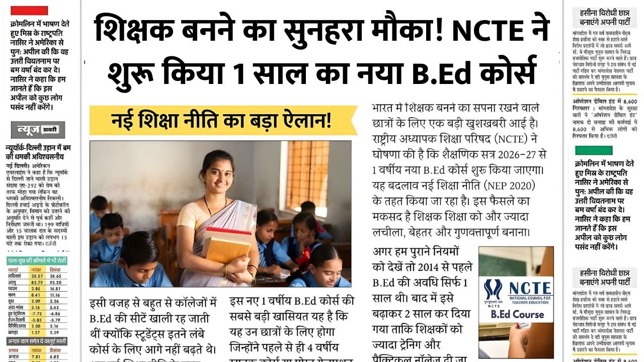 NCTE B.Ed Course